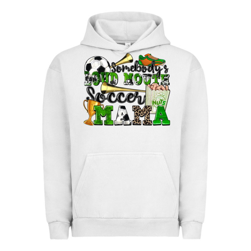 Somebody's Loud Mouth Soccer Mama Urban Hoodie by Zillion Design Studio | Teevron