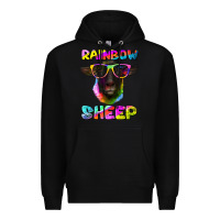 Black rainbow sheep suffolk sheep Premium Hoodie - RanaPortraitStore