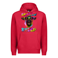 Cardinal rainbow sheep suffolk sheep Premium Hoodie - RanaPortraitStore