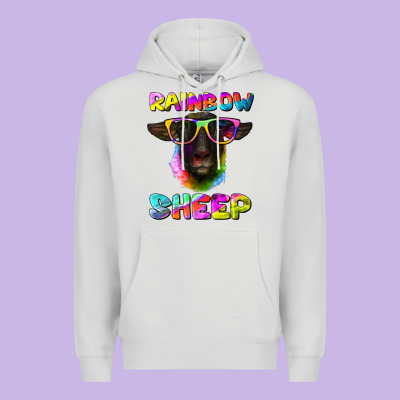 Rainbow Sheep Suffolk Sheep Premium Hoodie Designed By Ranaportraitstore
