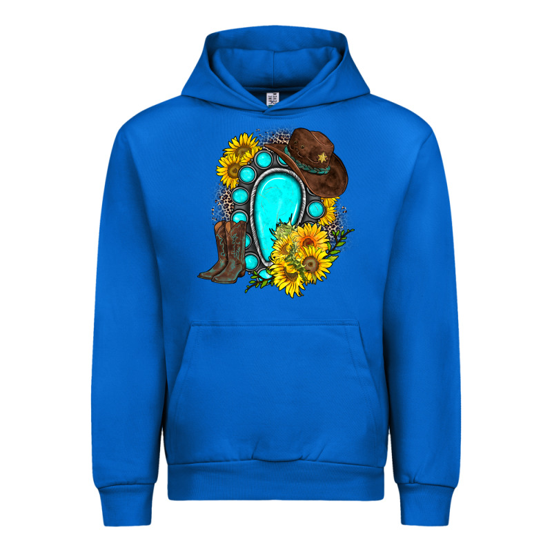 Western Turquoise Gemstone Urban Hoodie by Zillion Design Studio | Teevron