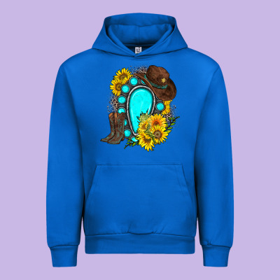 Urban Hoodie western turquoise gemstone