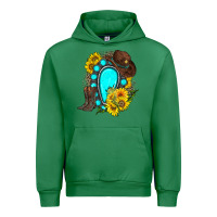 Emerald western turquoise gemstone Urban Hoodie - Zillion Design Studio