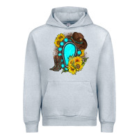 Heather Grey western turquoise gemstone Urban Hoodie - Zillion Design Studio