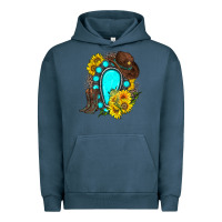 Pigment Midnight Navy western turquoise gemstone Urban Hoodie - Zillion Design Studio