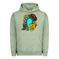 Pigment Oil Green western turquoise gemstone Urban Hoodie - Zillion Design Studio