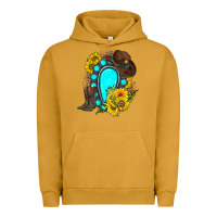 Pigment Peanut Butter western turquoise gemstone Urban Hoodie - Zillion Design Studio
