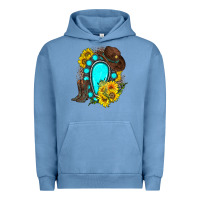 Pigment Pebble Blue western turquoise gemstone Urban Hoodie - Zillion Design Studio