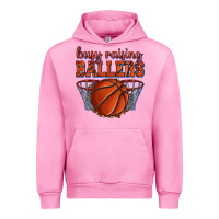 Fuchsia Pink busy raising ballers basketball Urban Hoodie - texasbilliewilder