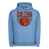 Pigment Pebble Blue busy raising ballers basketball Urban Hoodie - texasbilliewilder