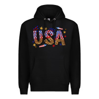 Black usa 4th of july bw Premium Hoodie - texasbilliewilder