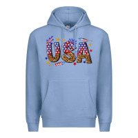 Colony Blue usa 4th of july bw Premium Hoodie - texasbilliewilder