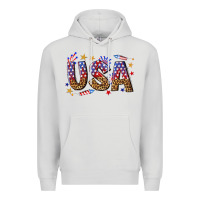 Dove Grey usa 4th of july bw Premium Hoodie - texasbilliewilder
