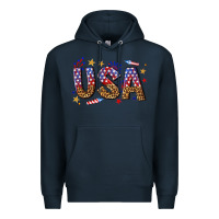 Navy usa 4th of july bw Premium Hoodie - texasbilliewilder