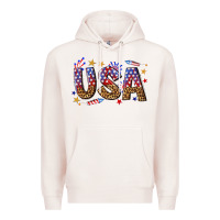 Pale Pink usa 4th of july bw Premium Hoodie - texasbilliewilder