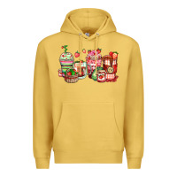Antique Gold strawberry farm fresh coffee cups Premium Hoodie - Zillion Design Studio