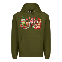 Army Green strawberry farm fresh coffee cups Premium Hoodie - Zillion Design Studio