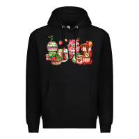 Black strawberry farm fresh coffee cups Premium Hoodie - Zillion Design Studio