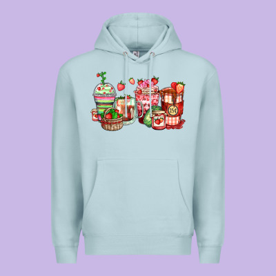 Strawberry Farm Fresh Coffee Cups Premium Hoodie Designed By Zillion Design Studio