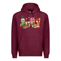 Burgundy strawberry farm fresh coffee cups Premium Hoodie - Zillion Design Studio