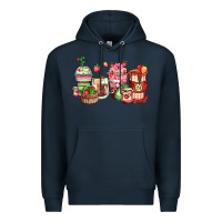 Navy strawberry farm fresh coffee cups Premium Hoodie - Zillion Design Studio