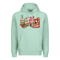 Seafoam strawberry farm fresh coffee cups Premium Hoodie - Zillion Design Studio