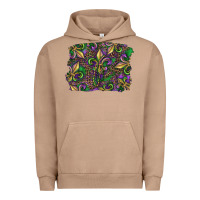 Pigment Burro Mardi Gras Fleur De Lis Urban Hoodie - RanaPortraitStore