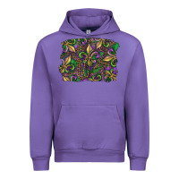 Tulip Mardi Gras Fleur De Lis Urban Hoodie - RanaPortraitStore