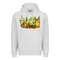 Dove Grey pineapple farm fresh coffee cups Premium Hoodie - Zillion Design Studio