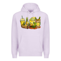 Lilac pineapple farm fresh coffee cups Premium Hoodie - Zillion Design Studio
