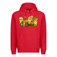 Red pineapple farm fresh coffee cups Premium Hoodie - Zillion Design Studio