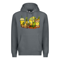 Rock pineapple farm fresh coffee cups Premium Hoodie - Zillion Design Studio