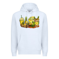 White pineapple farm fresh coffee cups Premium Hoodie - Zillion Design Studio