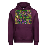 Mauve Wine mardi gras fleur de lis Urban Hoodie - RanaPortraitStore