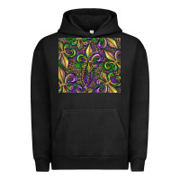 Pigment Black mardi gras fleur de lis Urban Hoodie - RanaPortraitStore