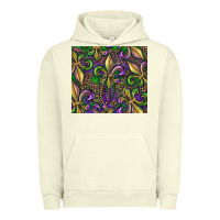 Pigment Pistachio mardi gras fleur de lis Urban Hoodie - RanaPortraitStore