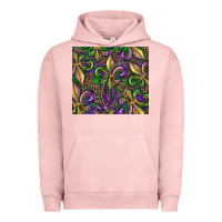 Pigment Salmon mardi gras fleur de lis Urban Hoodie - RanaPortraitStore