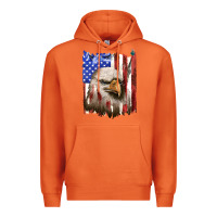 Carrot usa flag with eagle head Premium Hoodie - texasbilliewilder