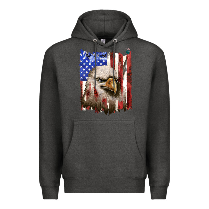 Usa Flag With Eagle Head Premium Hoodie by texasbilliewilder | Teevron