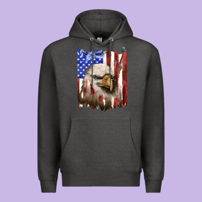Usa Flag With Eagle Head Premium Hoodie Designed By Texasbilliewilder