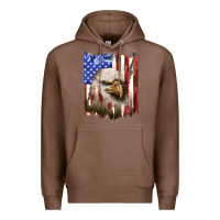Chestnut usa flag with eagle head Premium Hoodie - texasbilliewilder