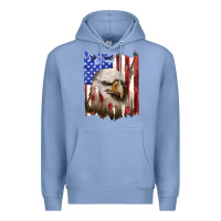 Colony Blue usa flag with eagle head Premium Hoodie - texasbilliewilder