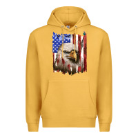 Mustard usa flag with eagle head Premium Hoodie - texasbilliewilder