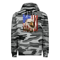 Slate Camo usa flag with eagle head Premium Hoodie - texasbilliewilder