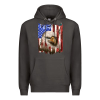 Smoke usa flag with eagle head Premium Hoodie - texasbilliewilder
