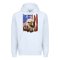 White usa flag with eagle head Premium Hoodie - texasbilliewilder
