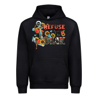 Black refuse to sink Urban Hoodie - Zillion Design Studio