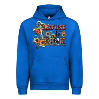 Cobalt refuse to sink Urban Hoodie - Zillion Design Studio