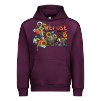 Mauve Wine refuse to sink Urban Hoodie - Zillion Design Studio