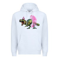 White balerina t rex dinosaur with tutu Premium Hoodie - RanaPortraitStore